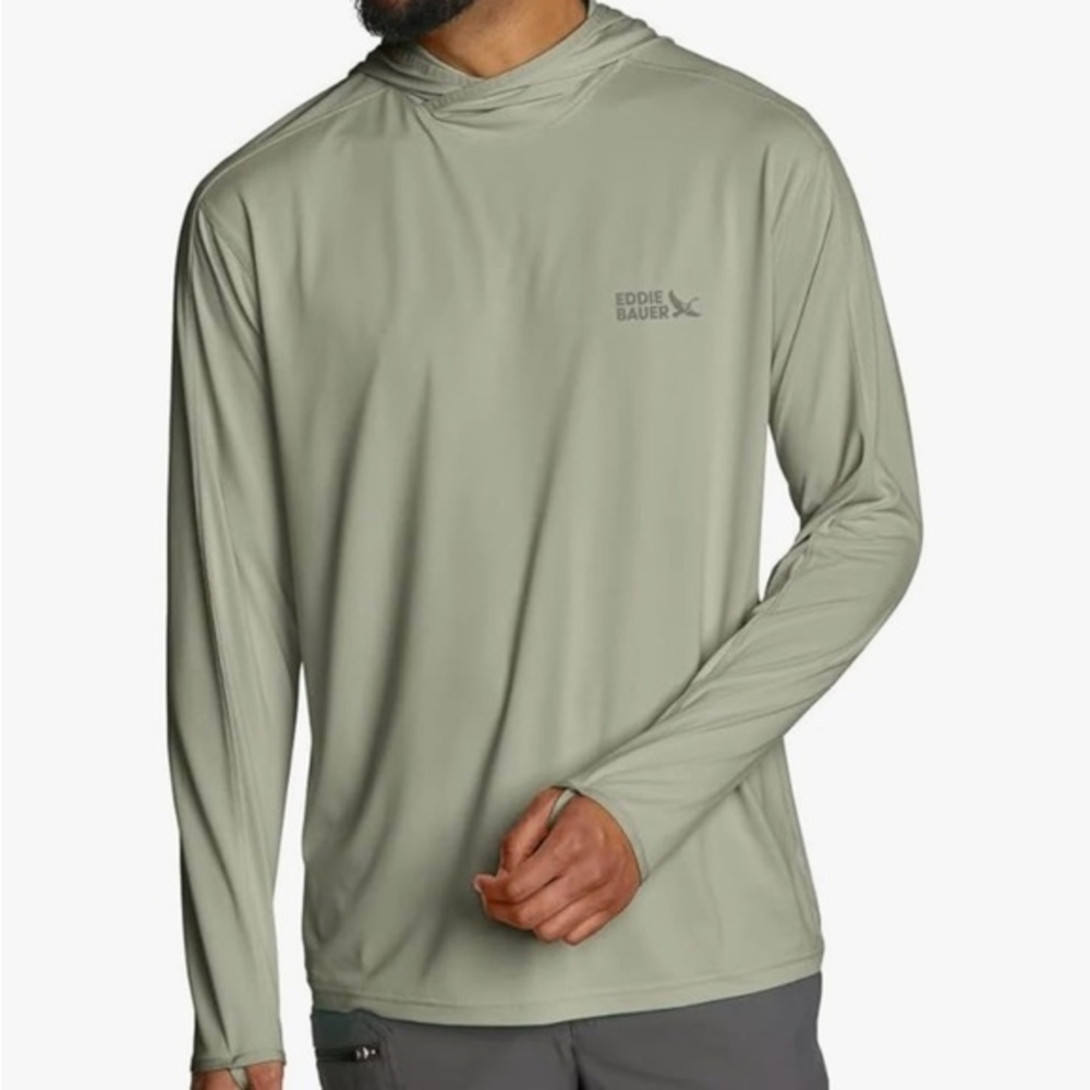 Eddie Bauer Men's Light Green Long Sleeve Tee Sz XXL CH